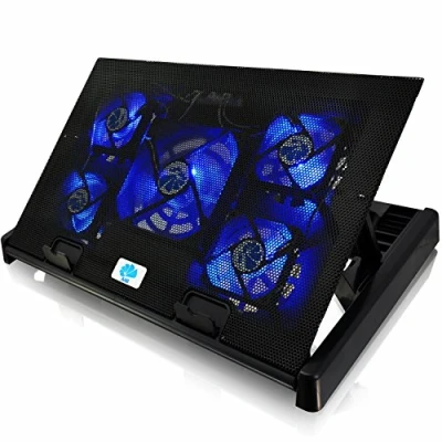 Obrázek AABCOOLING NC81 Laptop Ständer mit 2 Lüftern, Einstellbare Neigung und Blau Beleuchtung, Notebook Ständer, Lüfter, Schoßtablett für Laptops bis 17 Zoll PS4 PRO/Xbox Consolen, Coolpad