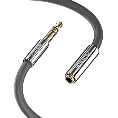 Obrázek LINDY Verlängerungskabel 3.5mm Cromo line 5m Anthrazit