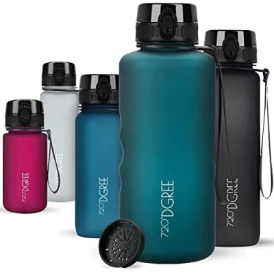 Obrázek 720DGREE láhev na pití 2l &quot;uberBottle&quot; soft Touch + sítko bez BPA XXL vodu pro posilovnu, fitness, sport, outdoor velká sportovní z tritanu lehká, odolná proti