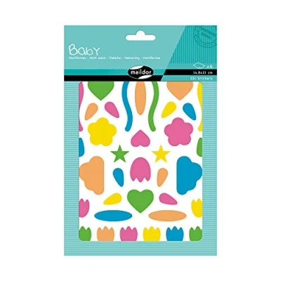 Obrázek Avenue Mandarine Maildor AE049O Baby Packung Stickers (mit 6 Bögen in Format DIN A5, 14, 8 x 21cm, ideal für Kinder ab 2 Jahren, Neon) 1 Pack
