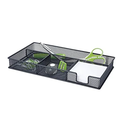Obrázek Wedo 651601 pouzdro na psací potřeby Office (4 přihrádky s práškovým nástřikem, 29 x 16 4 cm) černá