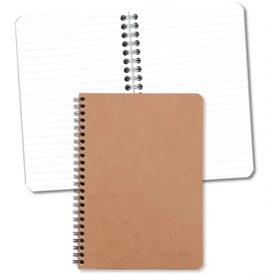 Obrázek Clairefontaine 78536C spirálový sešit (DIN A5, 14,8 x 21 cm, Age Bag linkovaný s okrajem, 50 listů) 1 kus hnědý