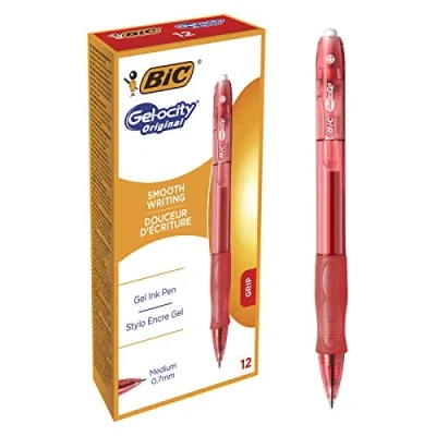 Obrázek BIC 829159 Gel ocity originální gelový váleček Medium v červené sadě 12 ks