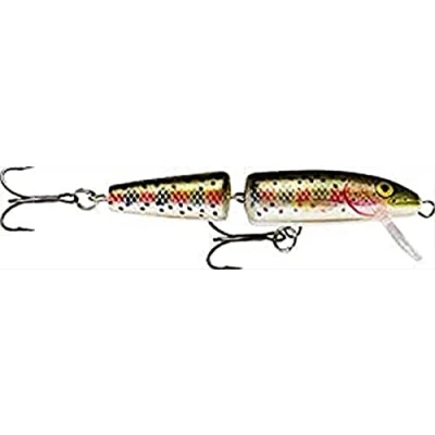 Obrázek Rapala Jointed rybářská návnada Rybářské příslušenství z balzového dřeva sladkovodní na spřádání hloubka běhu 1,2 4,2 m rybí 13 cm, 18 g vyrobeno v Estonsku Rainbow Trout