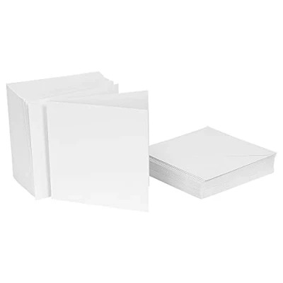 Obrázek Ideen mit Herz Sada skládacích karet blanko skládací karty s obálkou 50 a obálek k vlastnímu vytvoření (velikost 14,5 x cm čtvercové)