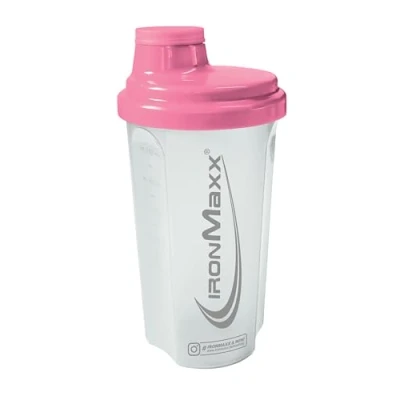 Obrázek IronMaxx Eiweiß Shaker Frozen White Rosa 700 ml Proteinshaker se šroubovacím uzávěrem, sítkem &amp; odměrnou stupnicí zabezpečený proti vytečení, vhodný do myčky a bez změkčovadel BPA DEHP,