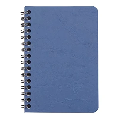 Obrázek Clairefontaine 785924C spirálový sešit (Age Bag čtverečkovaný, 9,5 x 14 cm, 50 listů) 1 kus modrý