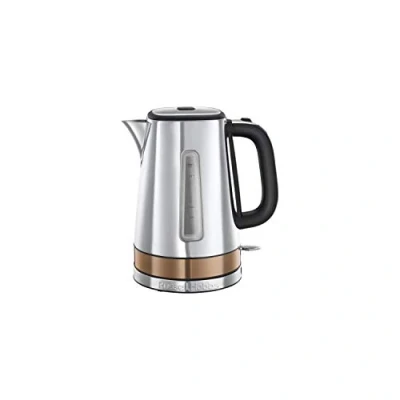 Obrázek Russell Hobbs Rychlovarná konvice [1,7 l, 2400 W] Luna ušlechtilá ocel měď (funkce rychlého vaření, vyjímatelný filtr vodního kamene, venkovní ukazatel hladiny vody, automatické otevírání víka) vařič
