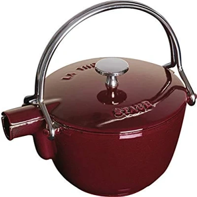 Obrázek STAUB Čajová konvice/konvice, kulatá, 16,5 cm, 1,1 l, pro všechny druhy sporáků, červená Grenadina