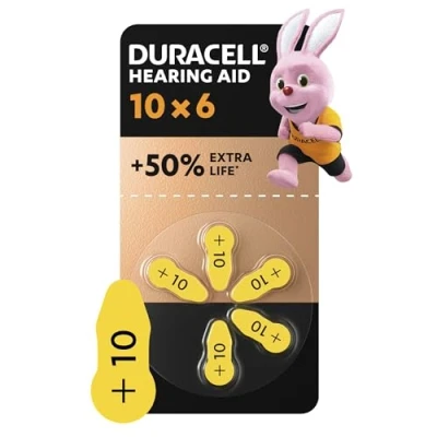 Obrázek Duracell Baterie pro naslouchadla velikost 10, balení 6 ks