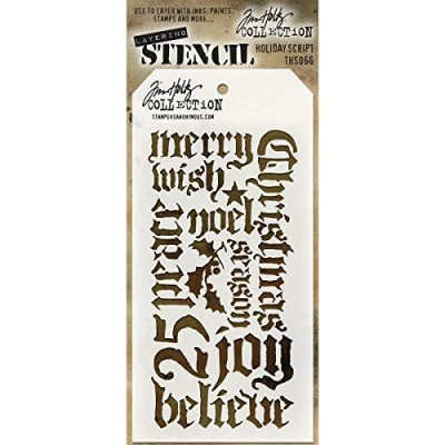 Obrázek Stempel Anonymous ths066 Tim Holtz Layered Stencil, Mehrfarbig, 4.125 X 21,6 cm