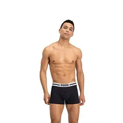 Obrázek Puma Pánské boxerky Bodywear Placed Logo Balení 2 ks, černá