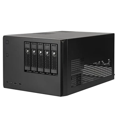 Obrázek SilverStone Technology CS351, Hot Swapping fähiges SAS 12G /SATA 6G NAS Gehäuse mit 5 Einschüben und hoher Leistung, SST Schwarz