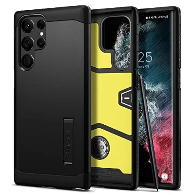 Obrázek Spigen Pouzdro Tough Armor kompatibilní se Samsung Galaxy S22 Ultra černé