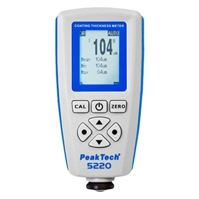 Obrázek PeakTech Profesionální měřič tloušťky vrstev / ultrazvukový s USB pro autolak, (Fe a Non Fe) kov jako zinek, zlato, ocel hliník, 1 kus, P 5220