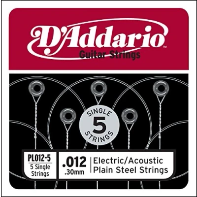 Obrázek D&#039;Addario PL012 5 ocelové struny pro elektrickou a akustickou kytaru, balení ks