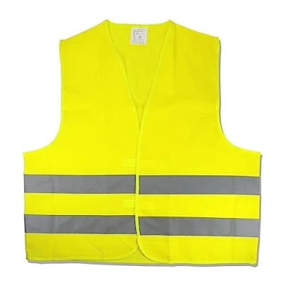 Obrázek Cartrend Výstražná vesta 50130 v praktické textilní tašce na zip se zipem, žlutá, velikost XL