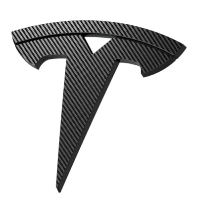 Obrázek Spigen Tesla Model 3 Highland 2024 přední emblém logo nálepka, perfektní přizpůsobení a kryt, jednoduchá instalace, kompatibilní s příslušenstvím Carbon