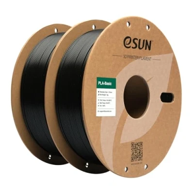Obrázek eSUN PLA Filament 1,75 mm, ePLA vysoká rychlost struna pro 3D tiskárny, rozměrová přesnost +/ 0,03 1 kg na cívku, 2 cívky tisk High Speed Filament, černý