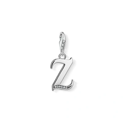 Obrázek Thomas Sabo Dámský elegantní přívěsek J písmeno Charm Club 925 Sterlingové stříbro 1590 643 21, stříbro, Kubická zirkonie