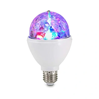 Obrázek Briloner Leuchten 0528 003 LED party světlo, disko světelné efekty, samootočné, změna barvy, světelný zdroj, žárovka 3 W, pro všechny žárovky s objímkou E27, plast, 7. x 12. 9 cm, bílá