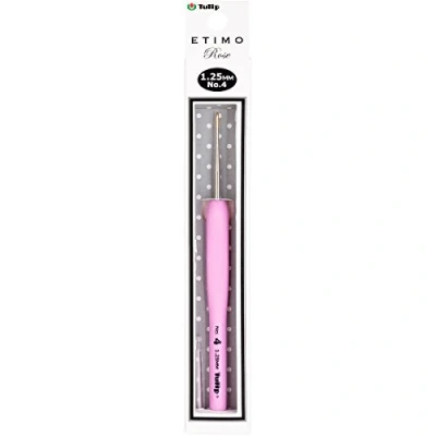 Obrázek Tulip TEL 04E Crochet Hook, ocel, růžová, velikost 4 (1,25 mm)