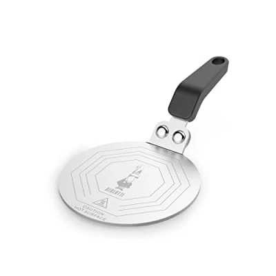 Obrázek Bialetti Indukční vařič Moka adaptér pro použití konvice na kávu a nádobí indukčních varných deskách, ocel, 13 cm, stříbrný
