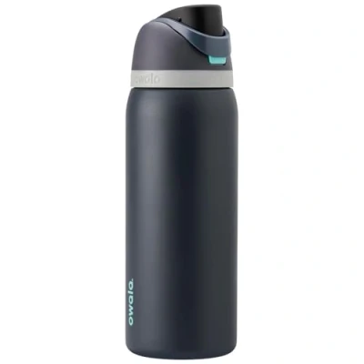 Obrázek Owala Izolovaná láhev na pití z ušlechtilé oceli FreeSip s brčkem, 945 ml bez BPA, optimální pro sport, fitness, outdoorové aktivity a cestování, Foggy Tide