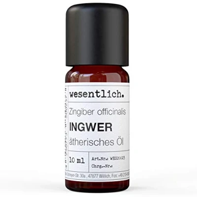 Obrázek Zázvorový olej čistý éterický wesentlich. 100% přírodní ze skleněné láhve (10 ml)