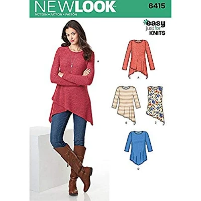 Obrázek New Look Muster Misses &#039;Knit Tuniken Größe: A (XS XL, 6415