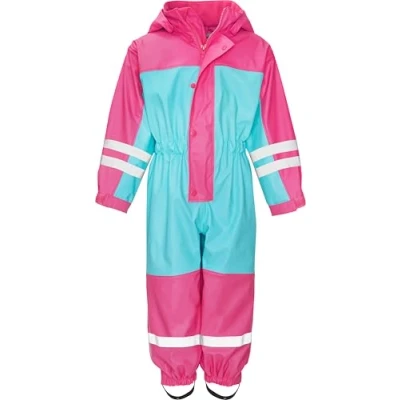 Obrázek Playshoes Unisex dětský oděv do deště s fleecovou podšívkou teplý vodotěsný oblek deště, tyrkysový overal