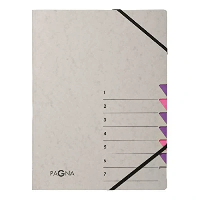 Obrázek Pagna 44307 10 pořadač 7 přihrádek Easy Grey 1 lila