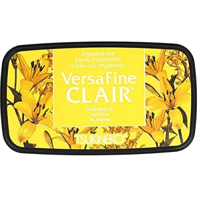 Obrázek Tsukineko Cheerful veselý Versafine Clair inkoust Pad, plast, žlutý, 5,6 x 9,7 2,3 cm, syntetický materiál, cm