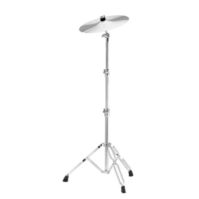 Obrázek XDrum Beckstojan Pro stojan Cymbal výškově nastavitelný od 60 do 120 cm praktický systém Memory Lock dvojitý a stabilní stříbrný
