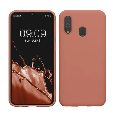 Obrázek kwmobile pouzdro kompatibilní se Samsung Galaxy A40 měkké TPU silikonové vhodné pro bezdrátové nabíjení zimní růže