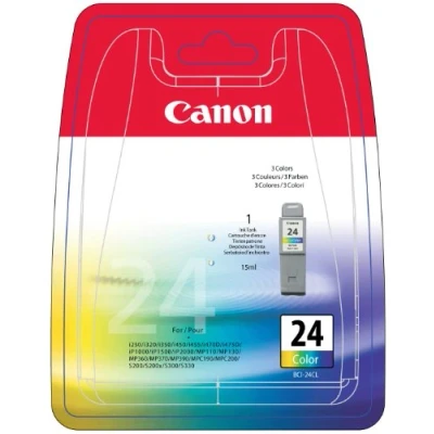 Obrázek Canon 6882A002 BCI 24 inkoustová patrona tříbarevná standardní kapacita 15 ml balení 1 ks