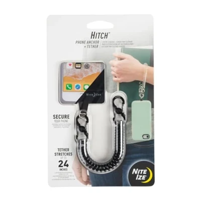 Obrázek Nite Ize Hitch Plus Tether HPAT 01 R7 Handyhülle Anker und Haltegurt für Fallschutz, Schwarz