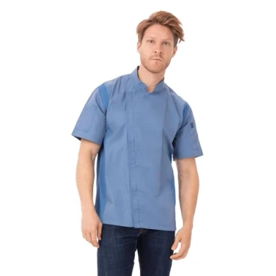 Obrázek Chef Works Pánský Springfield kuchařský plášť, Blankytně modrá