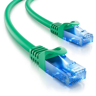 Obrázek deleyCON 1m CAT.6 Ethernet Gigabit Lan síťový kabel RJ45 CAT6 patch kompatibilní s CAT.5 CAT.5e CAT.6a Cat.7 zelený