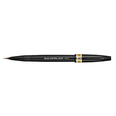 Obrázek Pentel SESF30C YX Brush Sign Pen Artist štětcová tužka s extra jemným hrotem, 1 kus okrové
