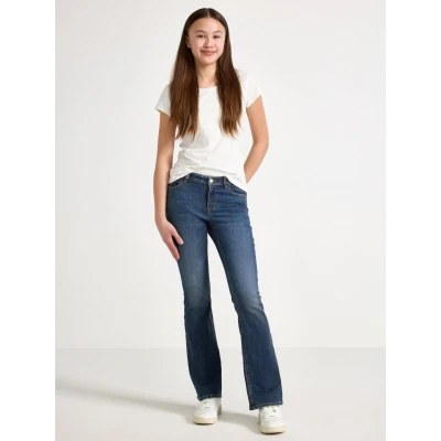 Obrázek Lindex Freja Super Stretch Waist Široké džíny pro děti, Velikost: 128, Denim