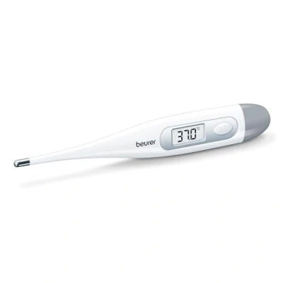 Obrázek Beurer FT 09 Digitální a tělový teploměr, vodotěsný, LCD displej s rozsahem měření +/ 1 ºC, akustický signál, bez skla, barva bílá