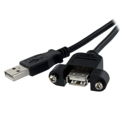 Obrázek StarTech.com 30cm USB A auf Blendenmontage Kabel, Bu/St