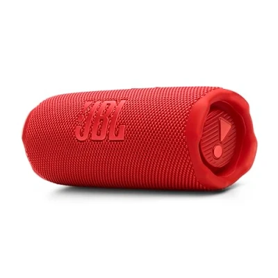 Obrázek JBL Flip 7, bezdrátový přenosný Bluetooth reproduktor, výdrž baterie 16 hodin, vodotěsnost IP68, odolný proti prachu a nárazům, profesionální zvuk s AI Boost, připojení Auracast Multi Speaker, červený
