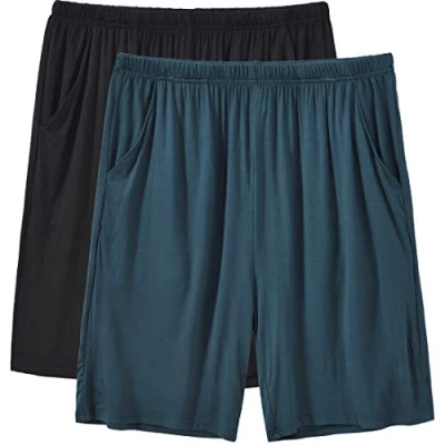Obrázek MoFiz pyžamové kalhoty pánské krátké modal spací šortky Weit Loungewear, 2 balení 02.