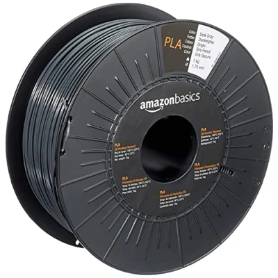 Obrázek Amazon Basics Filament pro 3D tiskárnu z plastu PLA, 1,75 mm, tmavě šedá, cívka 1 kg