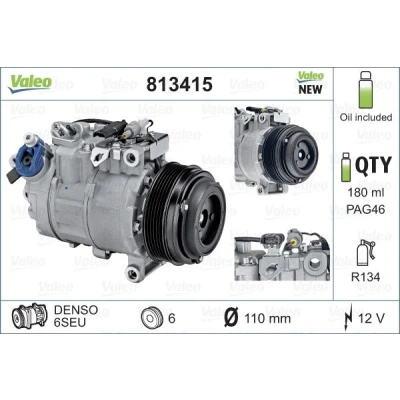 Obrázek Valeo 813415 Kompressor Klimaanlage