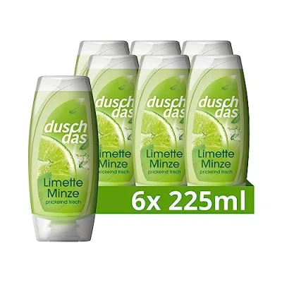 Obrázek Duschdas Sprchový gel, limetka máta Sprchová koupel s recepturou vůně Fresh Energy zajišťuje osvěžující start do dne 6 x 225 ml