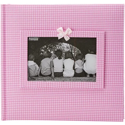 Obrázek Pioneer Photo Albums Fotoalbum mit 200 Einsteckfächern, Gingham Stoff, für 10 x 15 cm, Pink