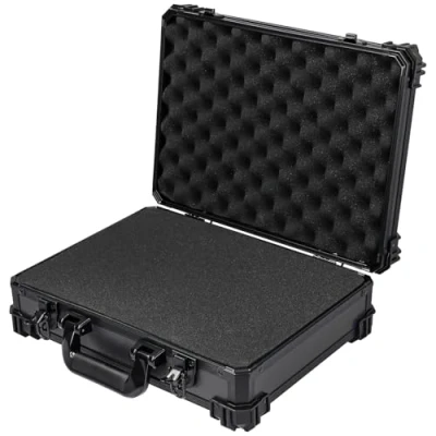 Obrázek HMF 15500 přepravní Kufr s rastrovou pěnou, univerzální 39 x 29 12 cm, černá,
